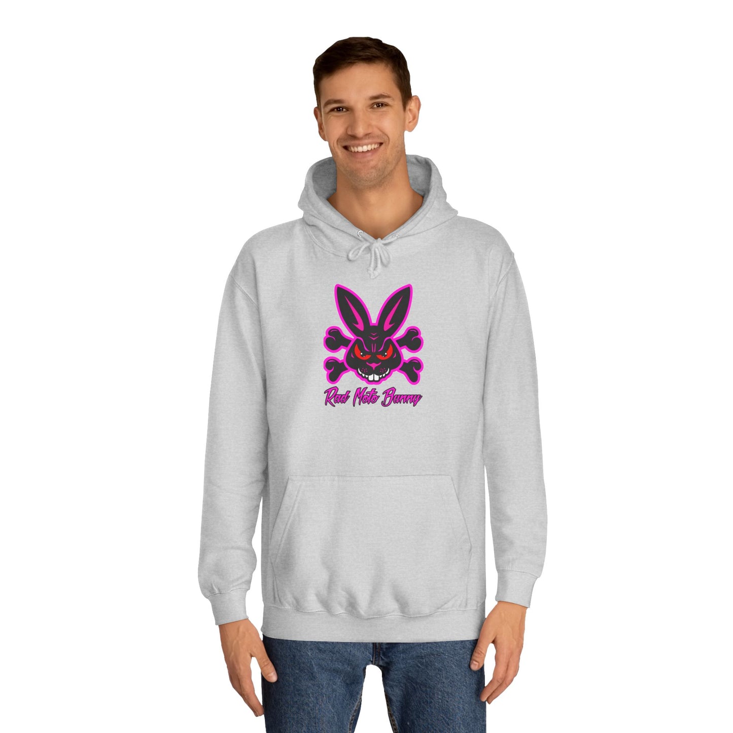 Alien Bunny, Rad Moto Bunny, Unisex Hoodie - Biker Style Sweatshirt for Motorcycle Enthusiasts