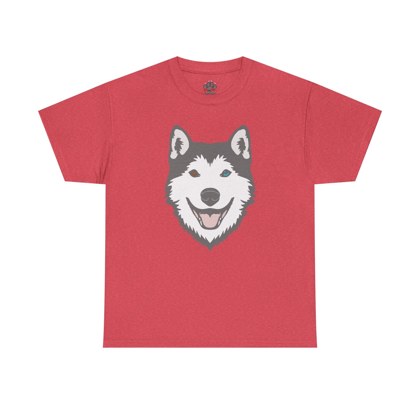 Bi Eyed Husky. Heavy Cotton T-Shirt