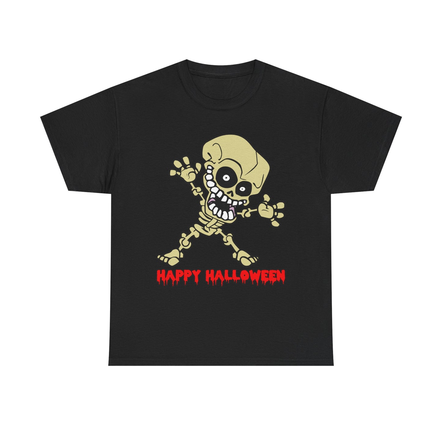 Happy Halloween Skeleton. Heavy Cotton T-Shirt