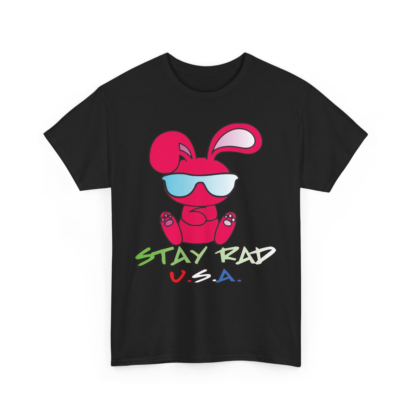 Stay Rad USA Bunny. Heavy Cotton T-Shirt