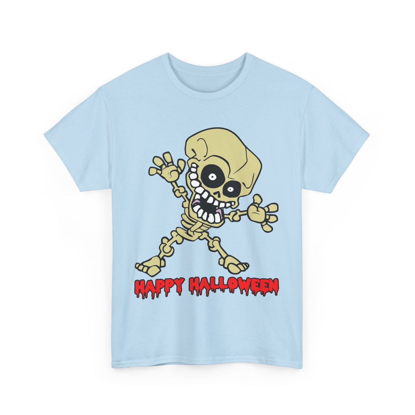Happy Halloween Skeleton. Heavy Cotton T-Shirt