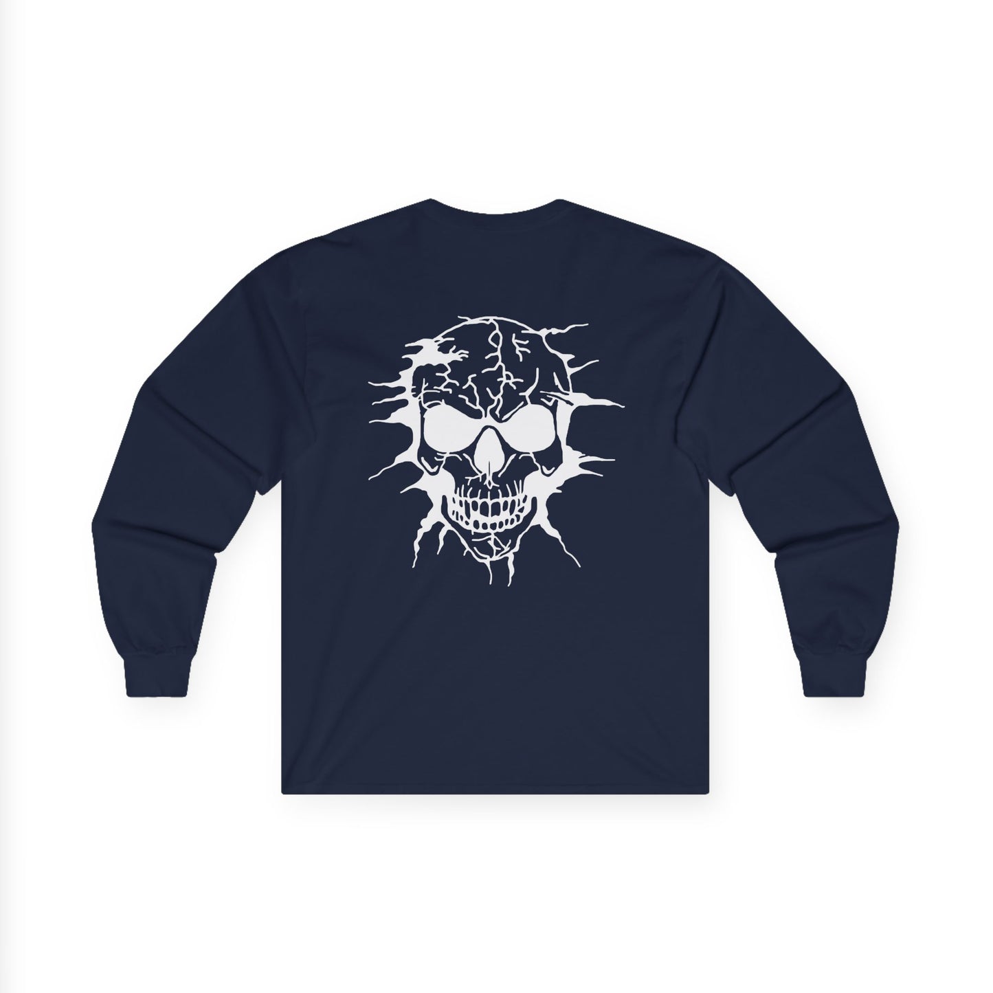 Breakout Skull, Rad Moto Bunny, Unisex Long Sleeve Tee - Bold Graphic T-Shirt for Motorcycle Enthusiasts