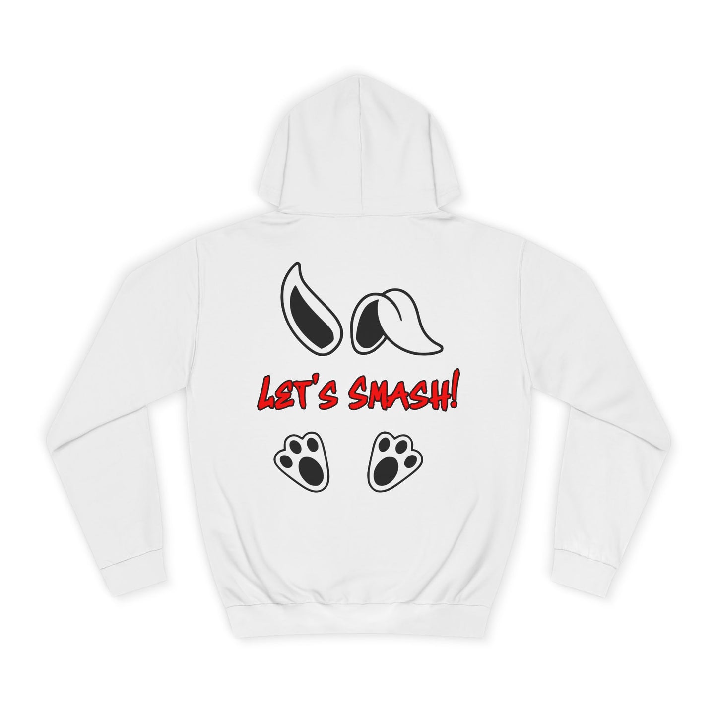 Let's Smash!, Rad Moto Bunny, Unisex Hoodie - Biker Style Sweatshirt for Motorcycle Enthusiasts