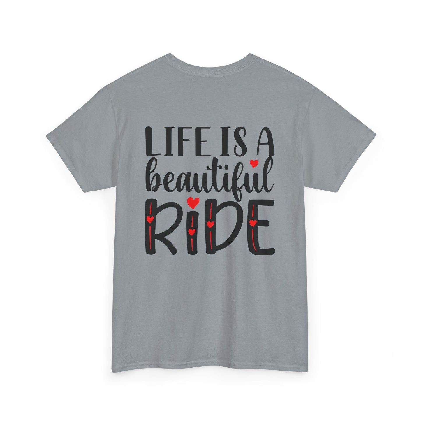 Life is a Beautiful Ride, Rad Moto Bunny, Heavy Cotton T-Shirt