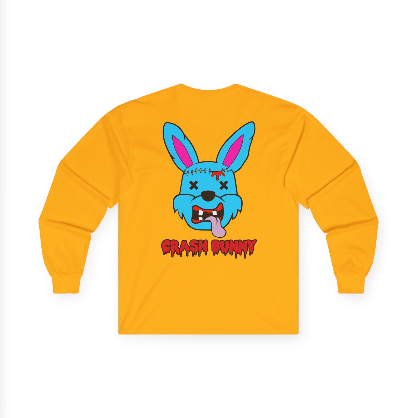 Crash Bunny, Rad Moto Bunny, Unisex Long Sleeve Tee - Bold Graphic T-Shirt for Motorcycle Enthusiasts