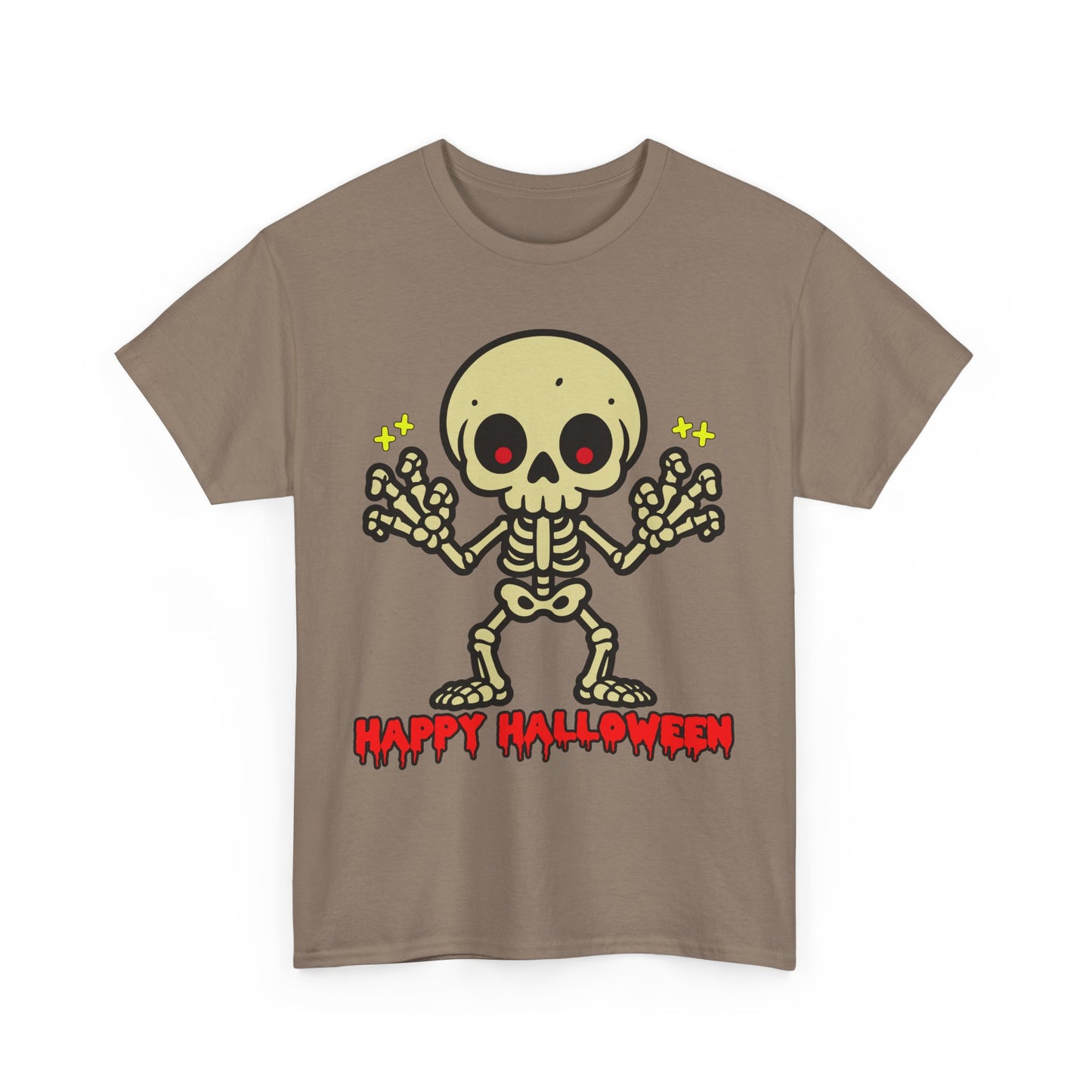 Happy Halloween Skeleton. Heavy Cotton T-Shirt