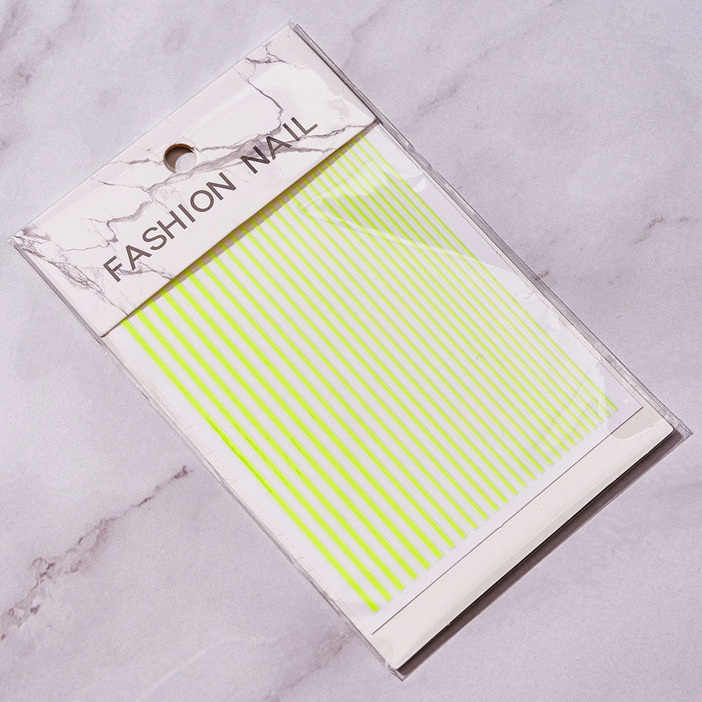 Bright Line Nail Art