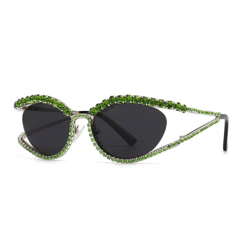 Diamond Diva Cat Eye Diamond Studded Sunglasses