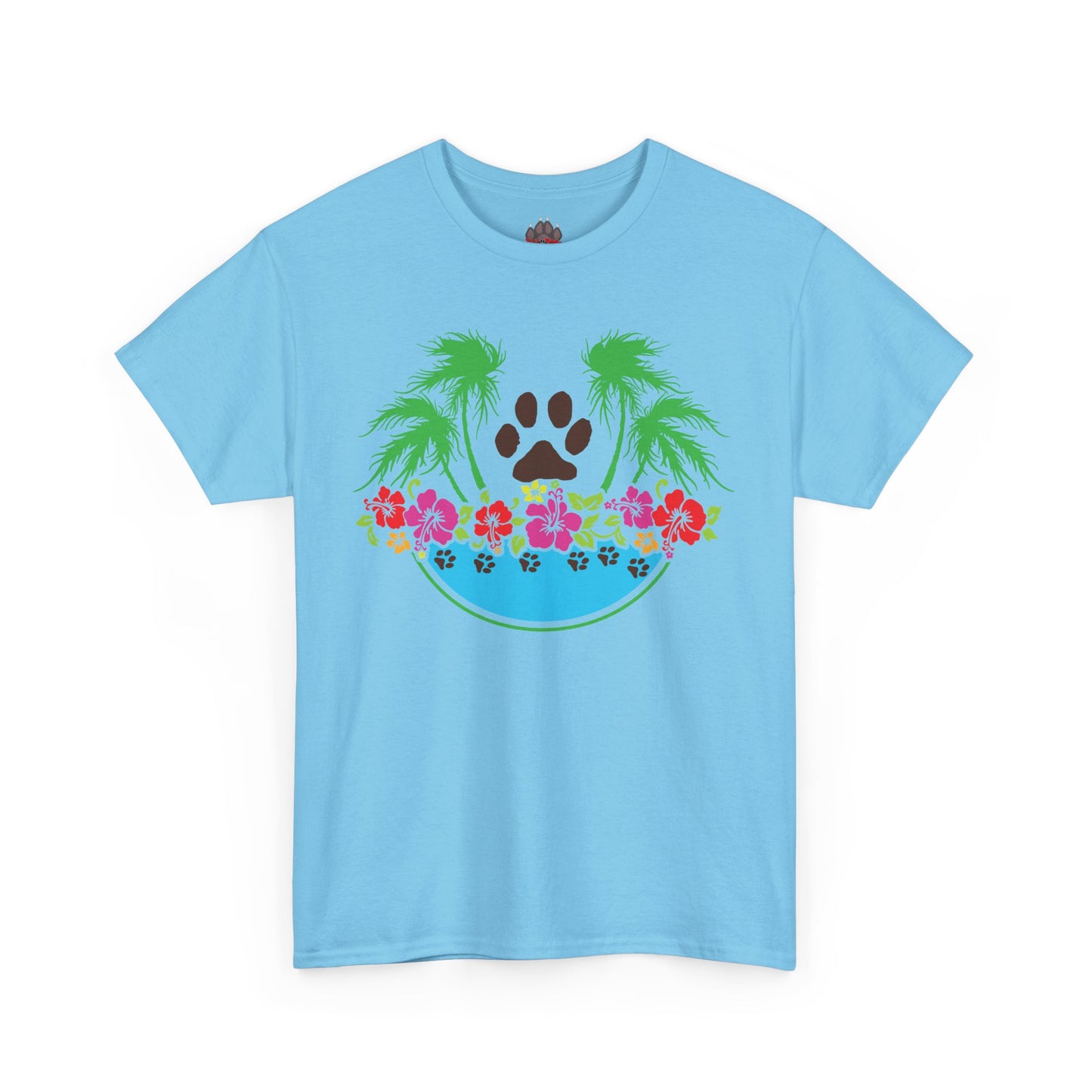 Tropical Paws. Heavy Cotton T-Shirt