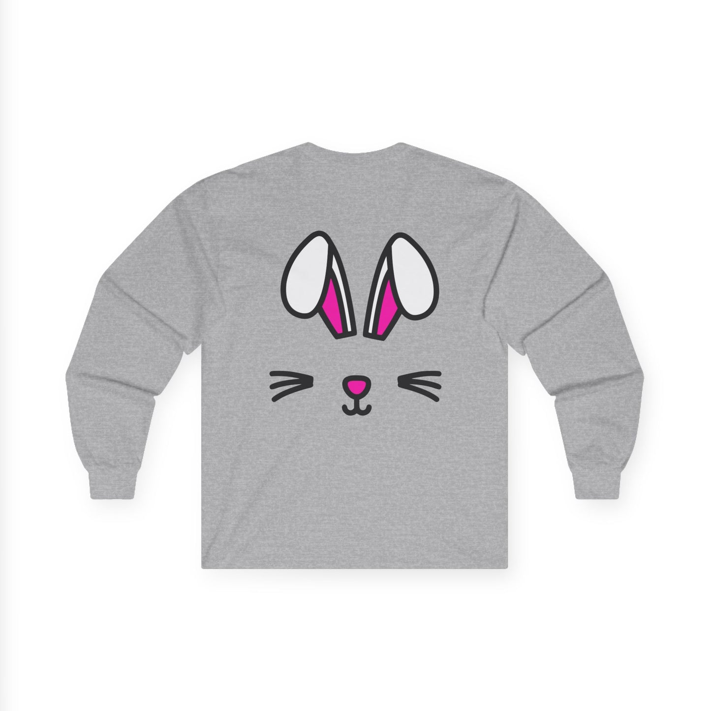 Bunny Face, Rad Moto Bunny, Unisex Long Sleeve Tee - Bold Graphic T-Shirt for Motorcycle Enthusiasts