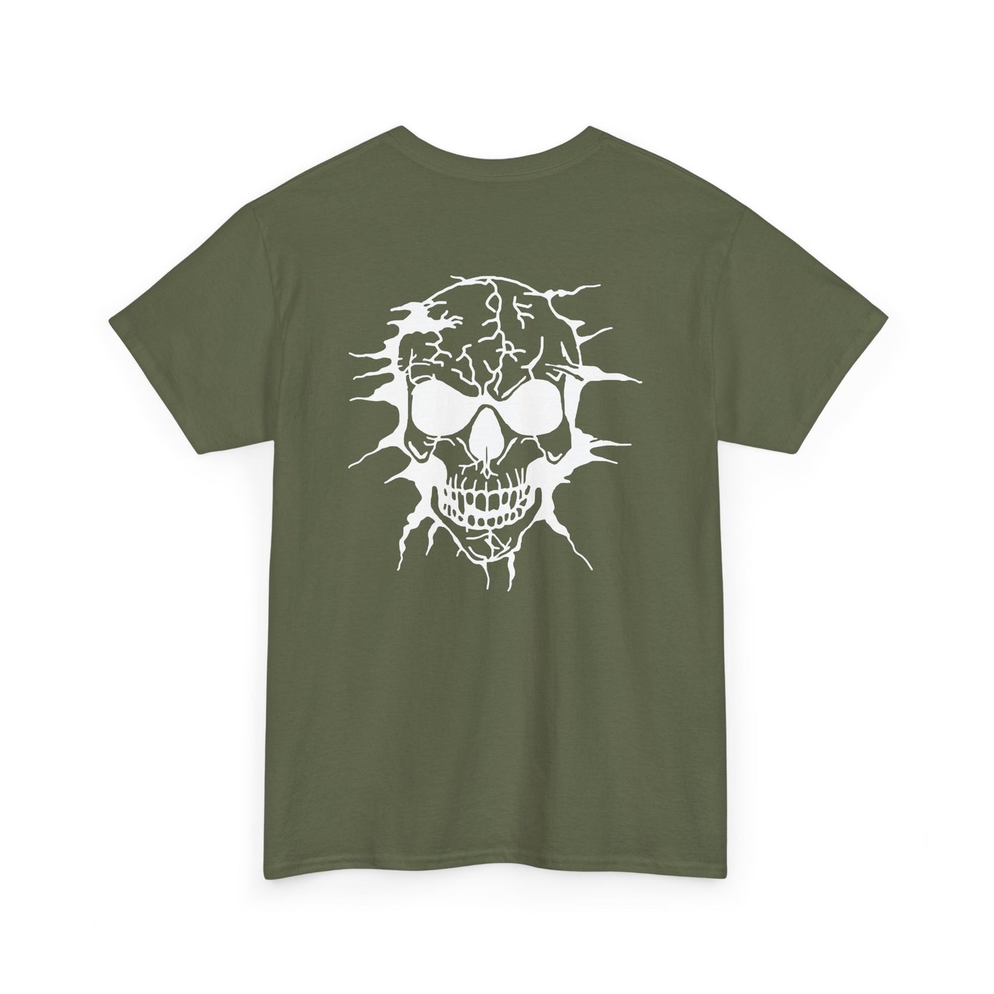 Breakout Skull, Rad Moto Bunny, Heavy Cotton T-Shirt