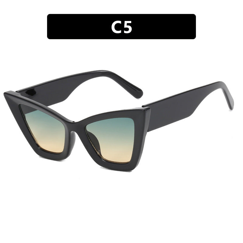 Large Frame Cat Eye Sunglasses