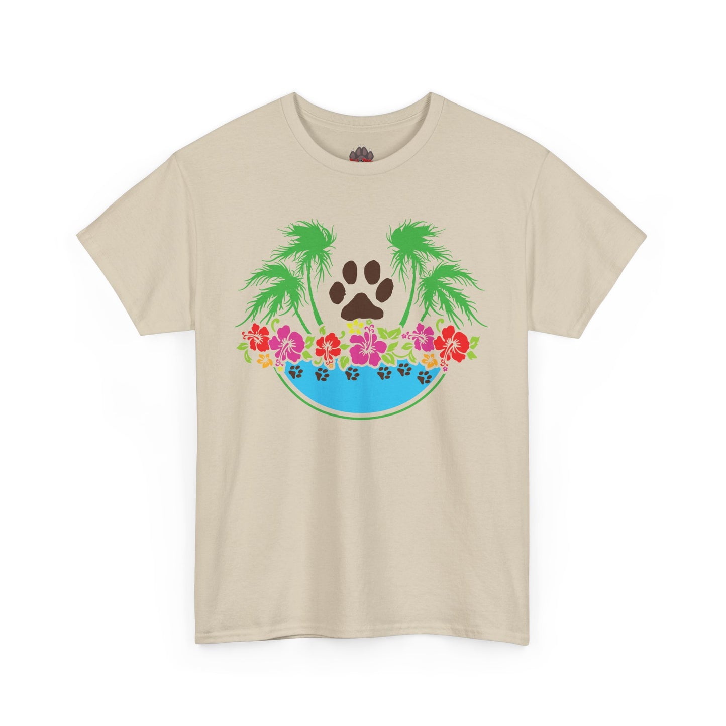 Tropical Paws. Heavy Cotton T-Shirt