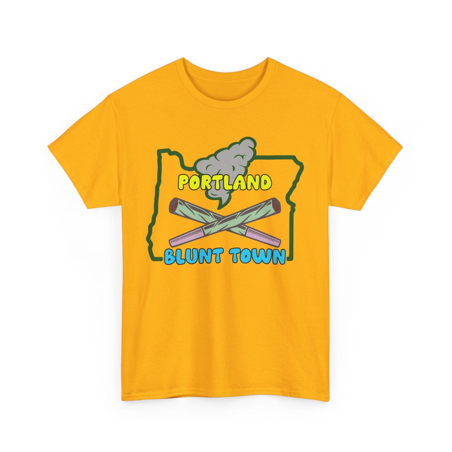Portland Oregon, Blunt Town. Heavy Cotton T-Shirt