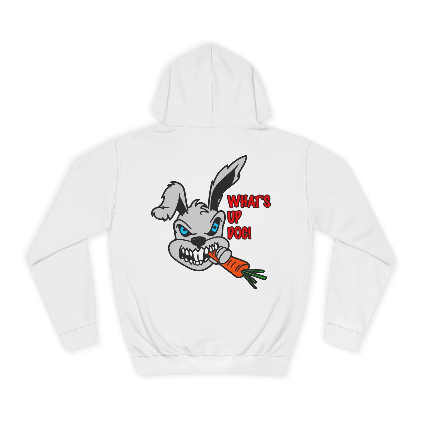 What's up Doc Bunny, Rad Moto Bunny, Unisex Hoodie - Biker Style Sweatshirt for Motorcycle Enthusiasts