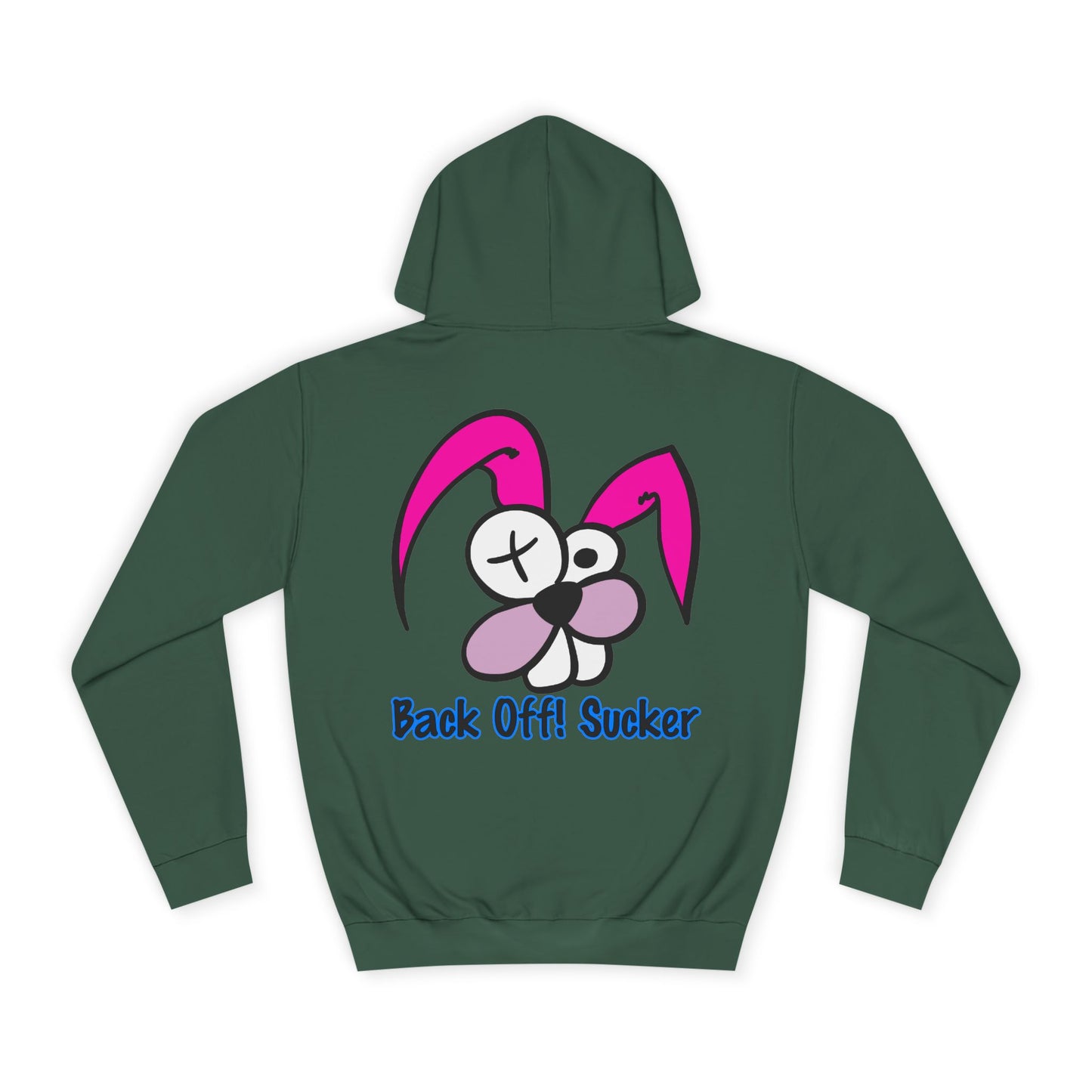 Back Off Sucker Bunny, Rad Moto Bunny, Unisex Hoodie - Biker Style Sweatshirt for Motorcycle Enthusiasts