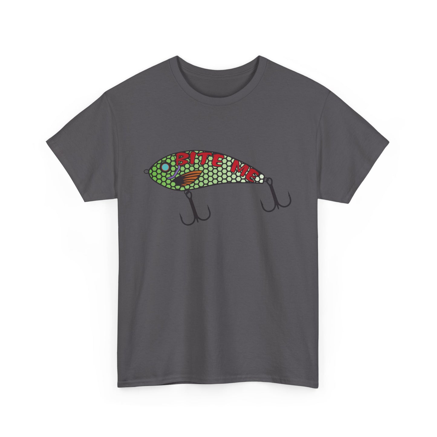 Bite Me Fish Lure. Heavy Cotton T-Shirt