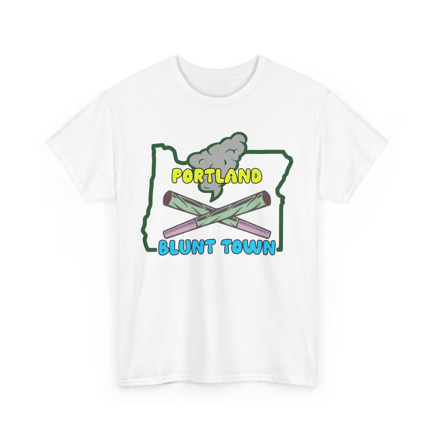 Portland Oregon, Blunt Town. Heavy Cotton T-Shirt
