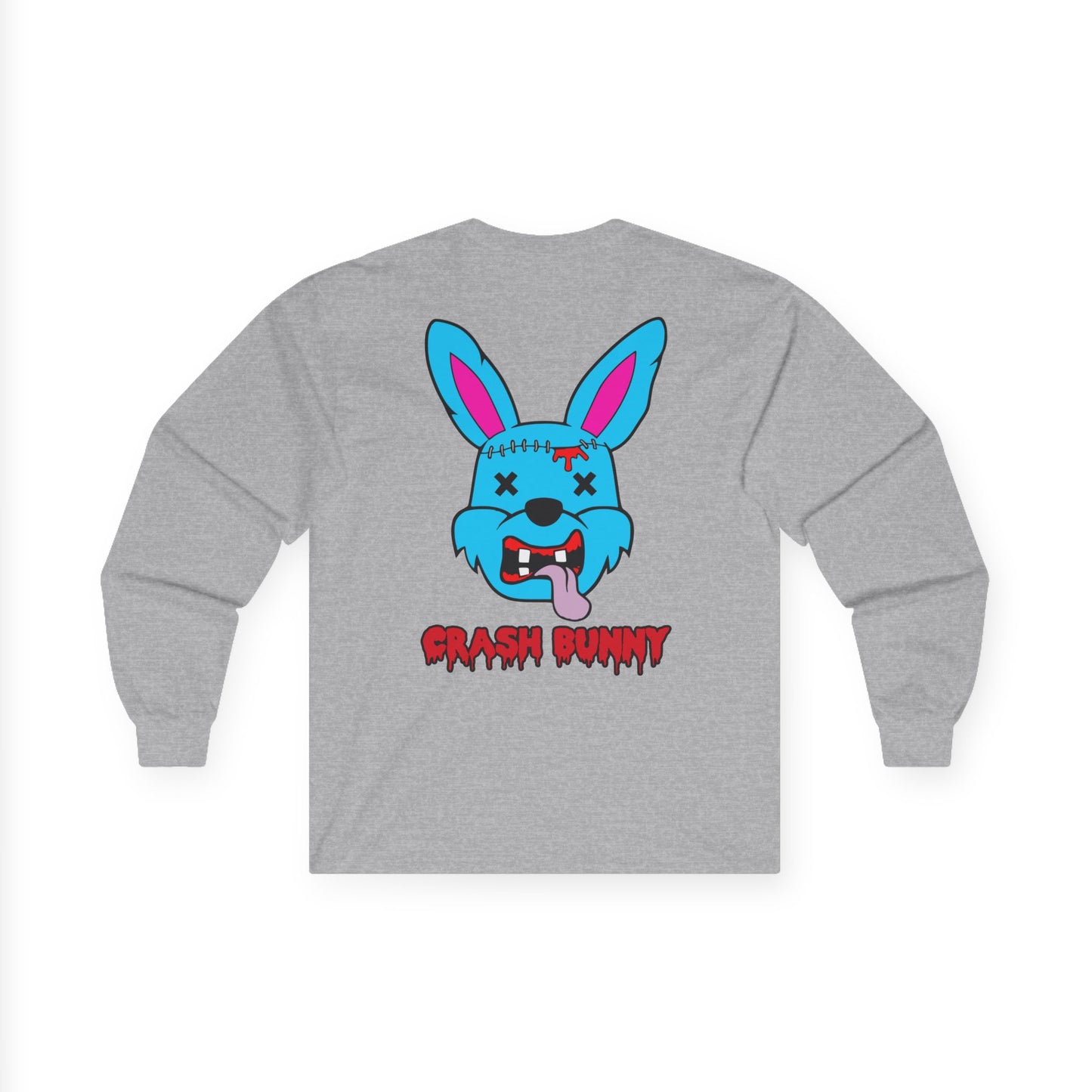 Crash Bunny, Rad Moto Bunny, Unisex Long Sleeve Tee - Bold Graphic T-Shirt for Motorcycle Enthusiasts