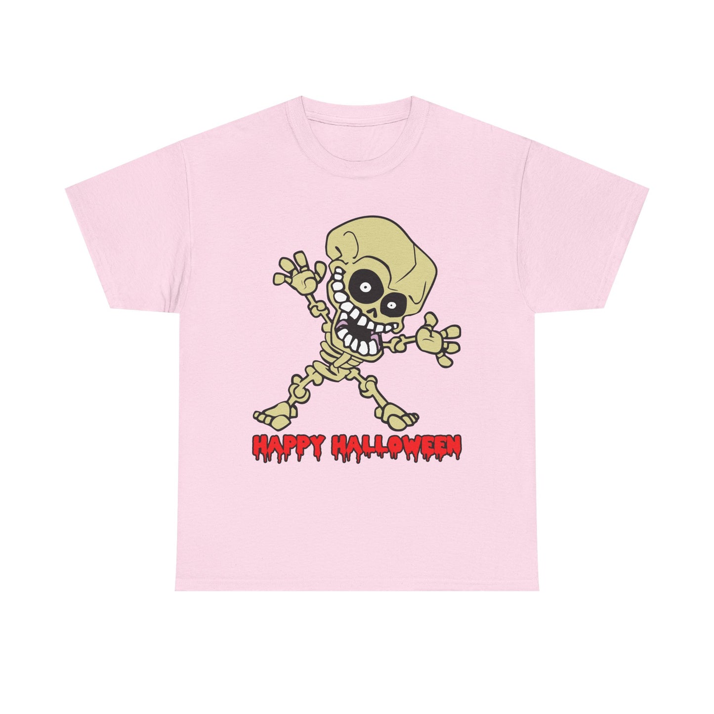 Happy Halloween Skeleton. Heavy Cotton T-Shirt