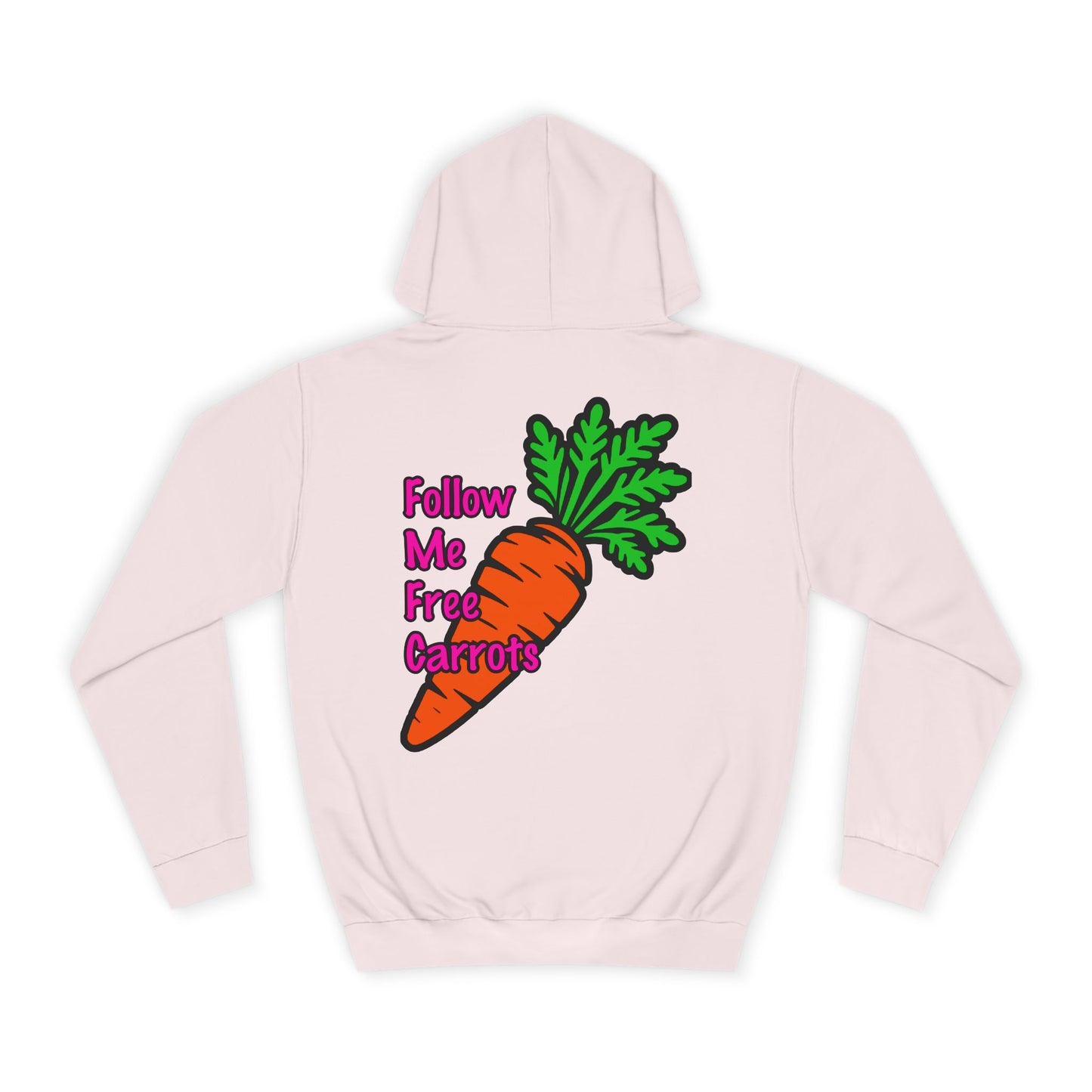 Follow me Free Carrots, Rad Moto Bunny, Unisex Hoodie - Biker Style Sweatshirt for Motorcycle Enthusiasts