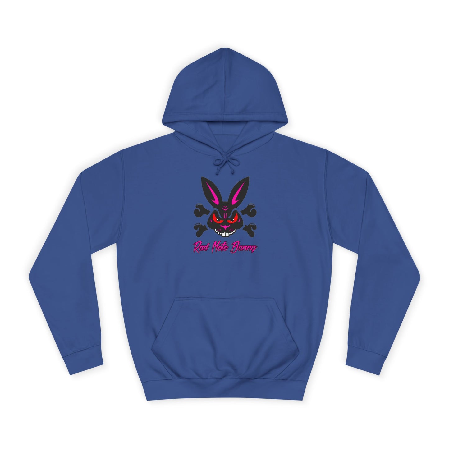 Breakout Skull, Rad Moto Bunny, Unisex Hoodie - Biker Style Sweatshirt for Motorcycle Enthusiasts
