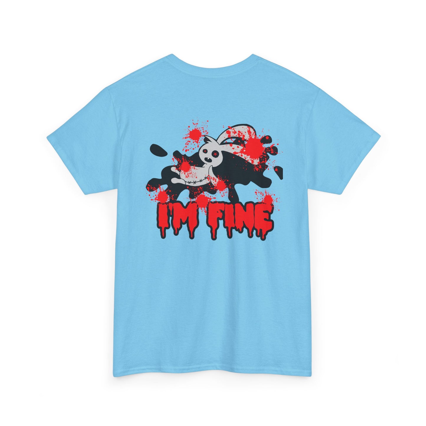 I'M FINE, Rad Moto Bunny, Heavy Cotton T-Shirt