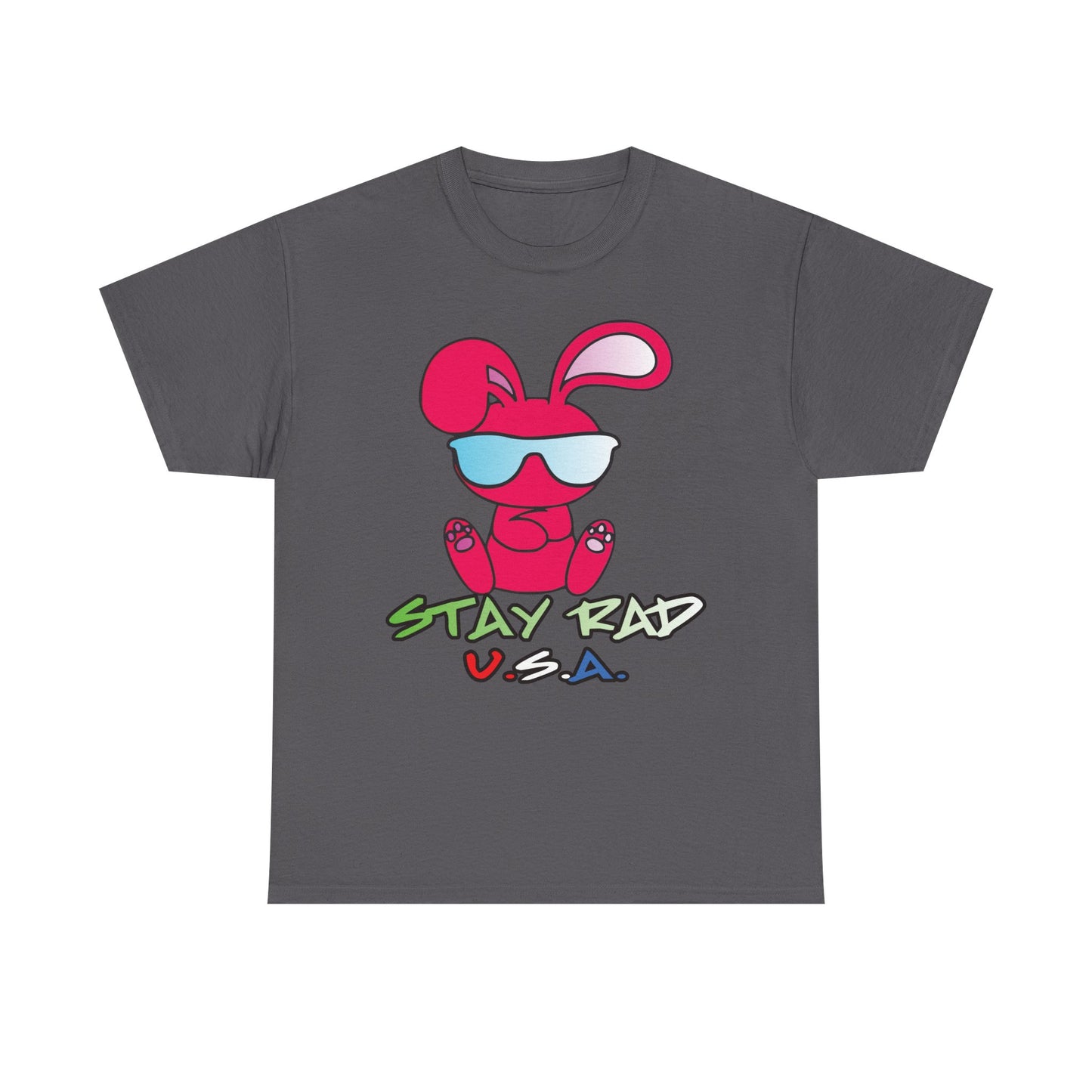 Stay Rad USA Bunny. Heavy Cotton T-Shirt