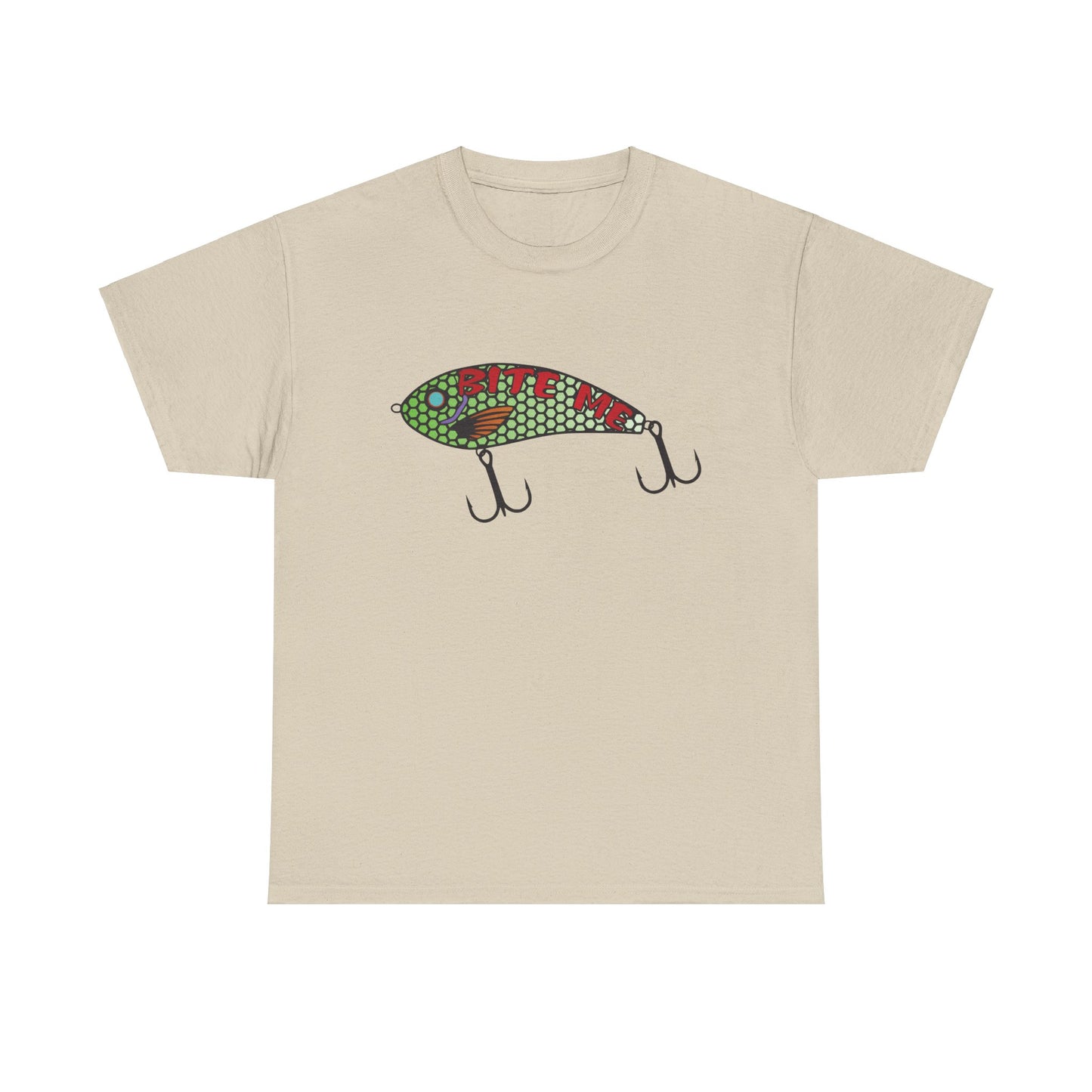 Bite Me Fish Lure. Heavy Cotton T-Shirt