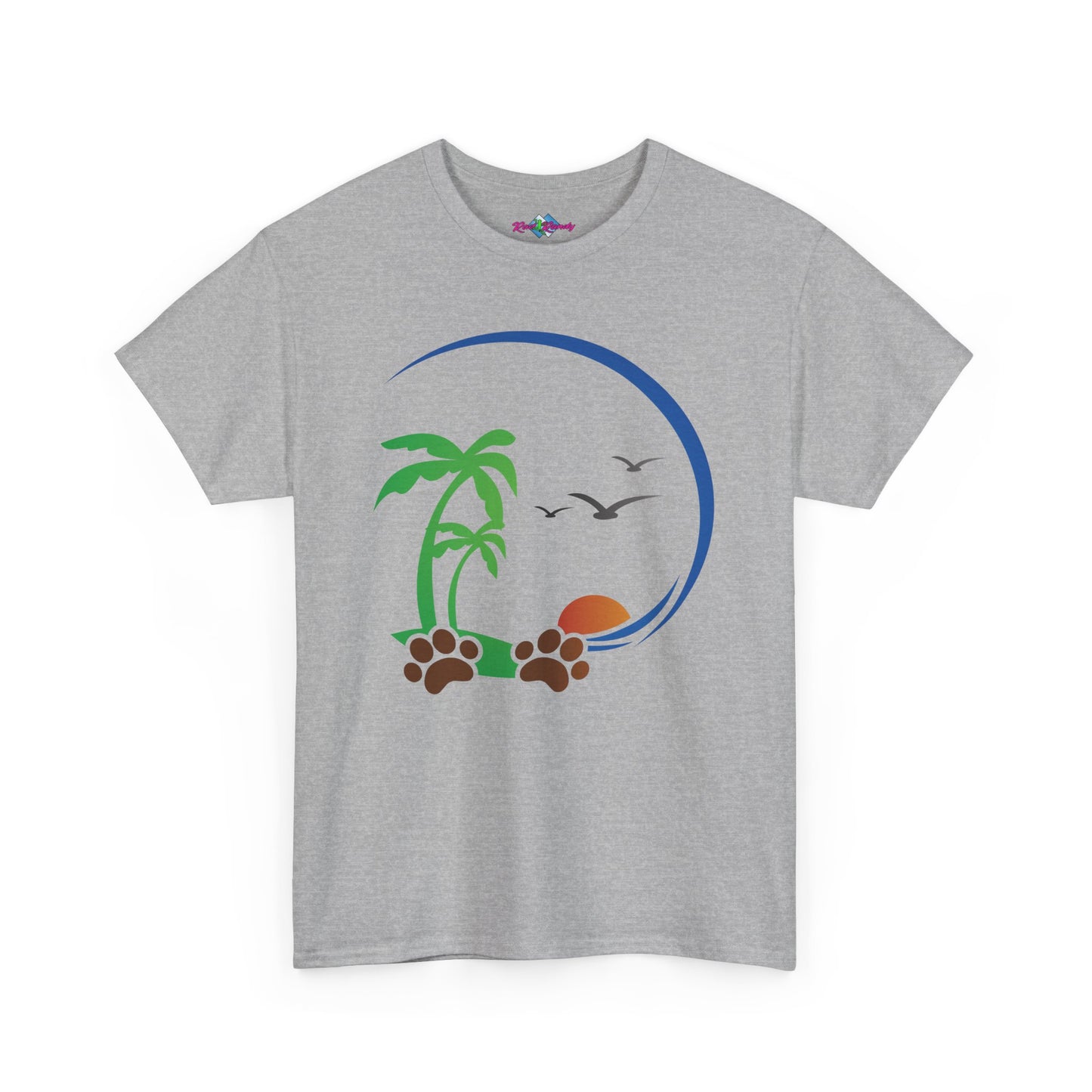 Tropical Paws. Heavy Cotton T-Shirt