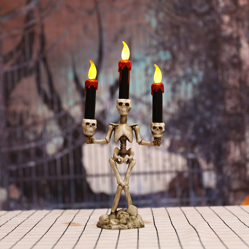 Halloween skeleton candles decoration