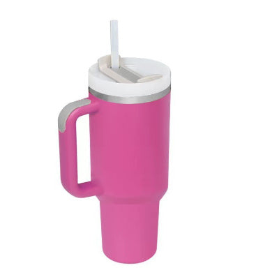 40 Oz Stainless Steel Tumbler with Lid & Straw