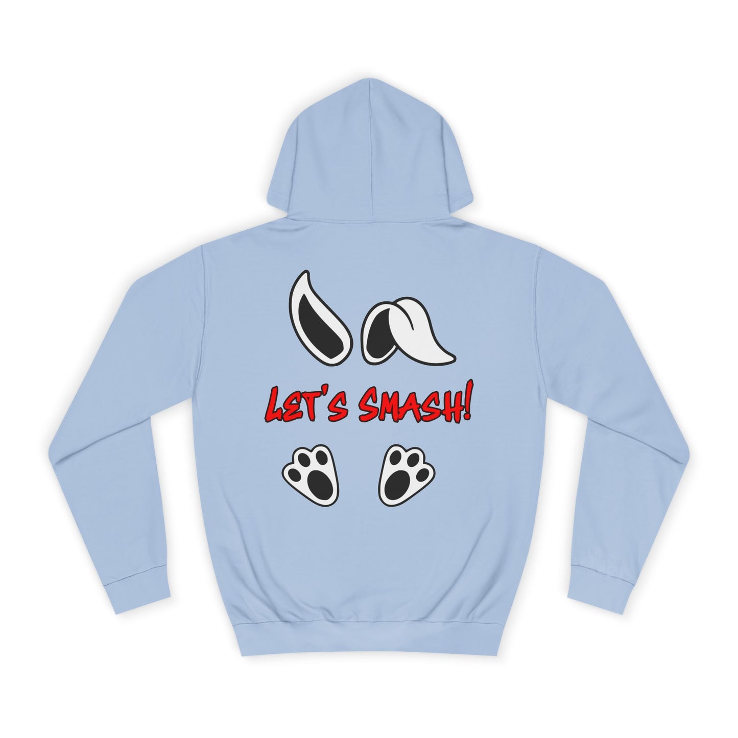 Let's Smash!, Rad Moto Bunny, Unisex Hoodie - Biker Style Sweatshirt for Motorcycle Enthusiasts
