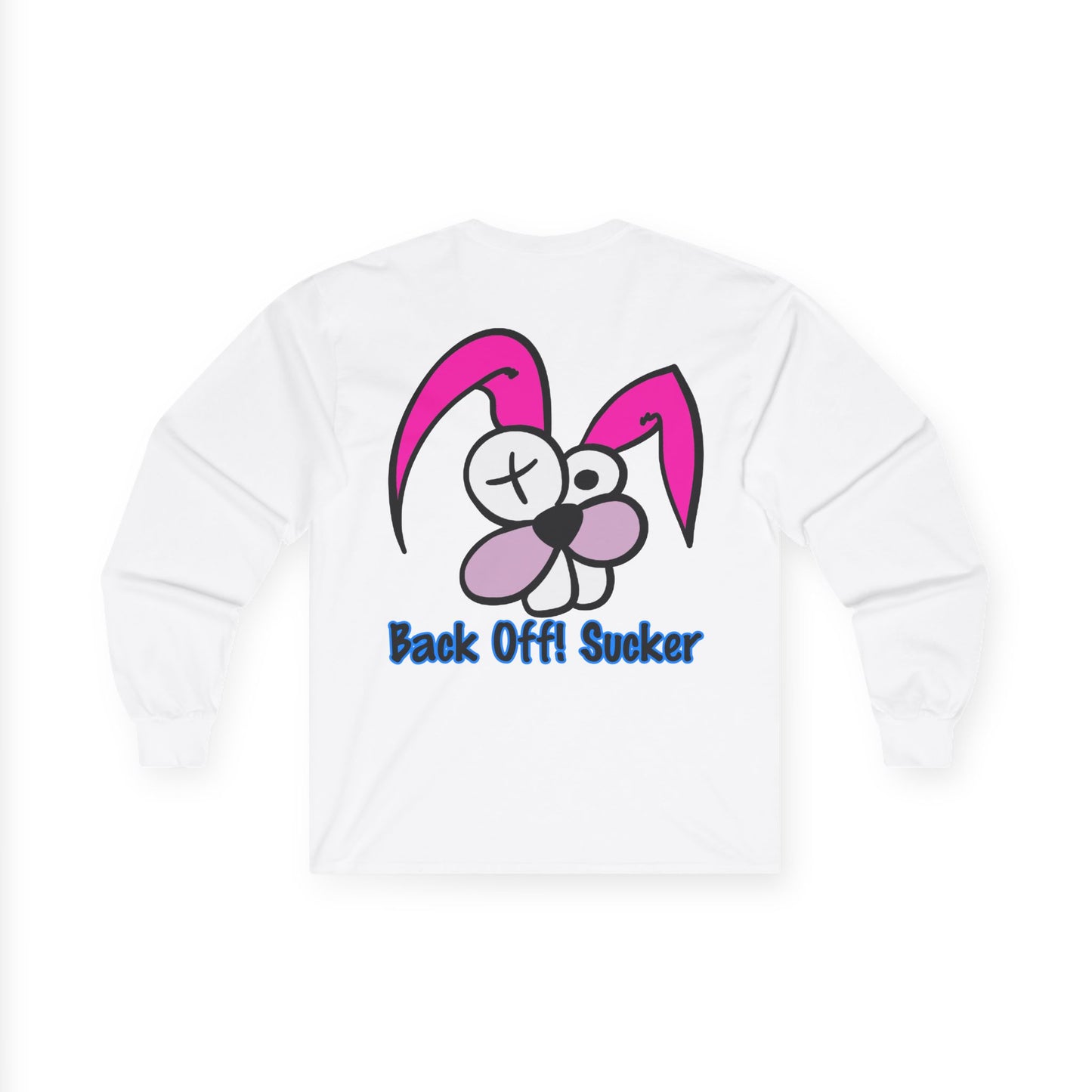 Back Off Bunny, Rad Moto Bunny, Unisex Long Sleeve Tee - Bold Graphic T-Shirt for Motorcycle Enthusiasts