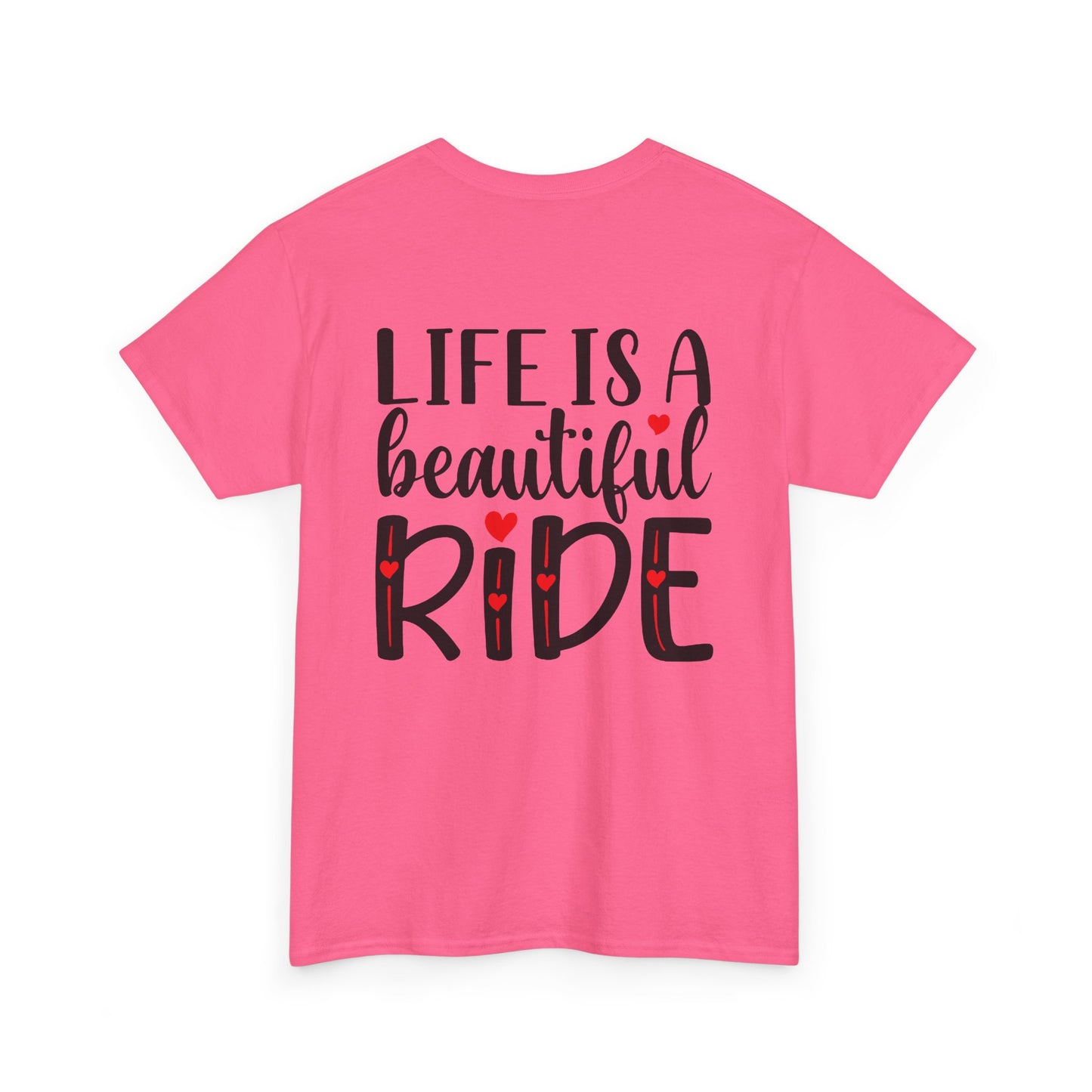 Life is a Beautiful Ride, Rad Moto Bunny, Heavy Cotton T-Shirt