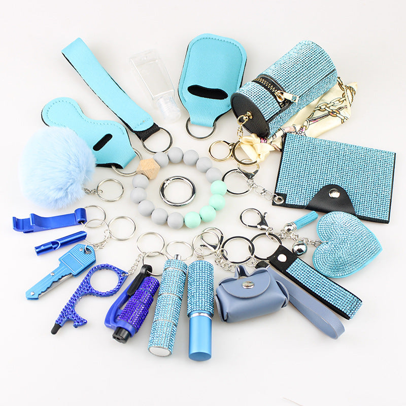 Multifunctional 19-piece Keychain Set