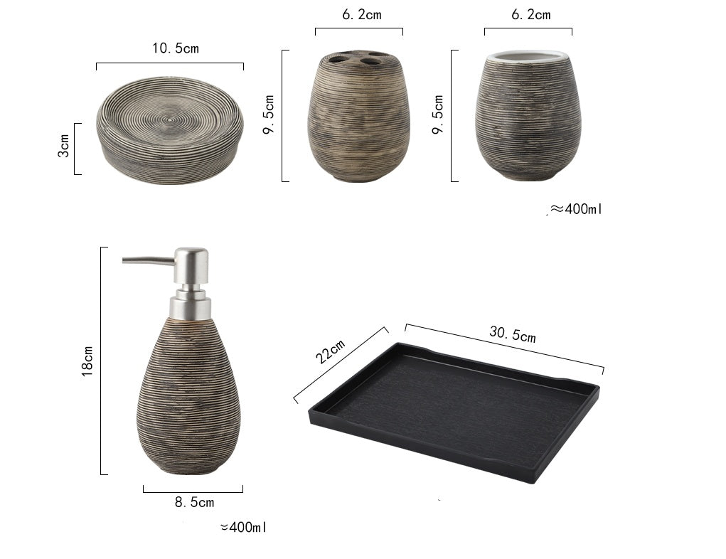 Brushed Ceramic Bathroom set