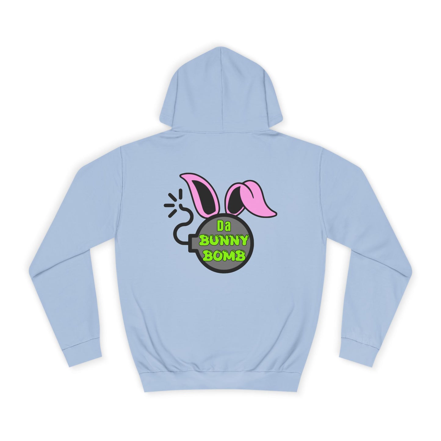 Da Bunny Bomb, Rad Moto Bunny, Unisex Hoodie - Biker Style Sweatshirt for Motorcycle Enthusiasts