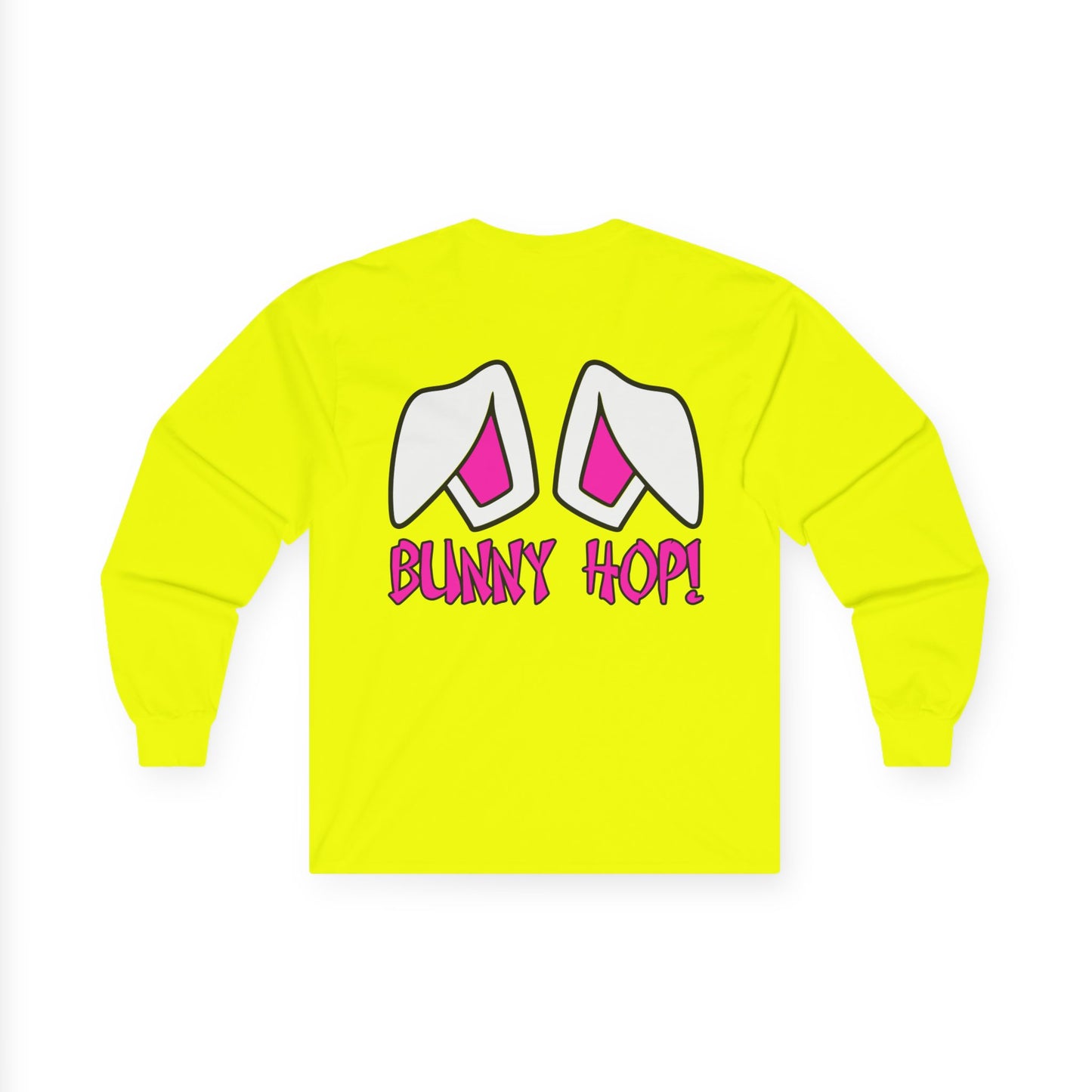 Bunny Hop!, Rad Moto Bunny, Unisex Long Sleeve Tee - Bold Graphic T-Shirt for Motorcycle Enthusiasts