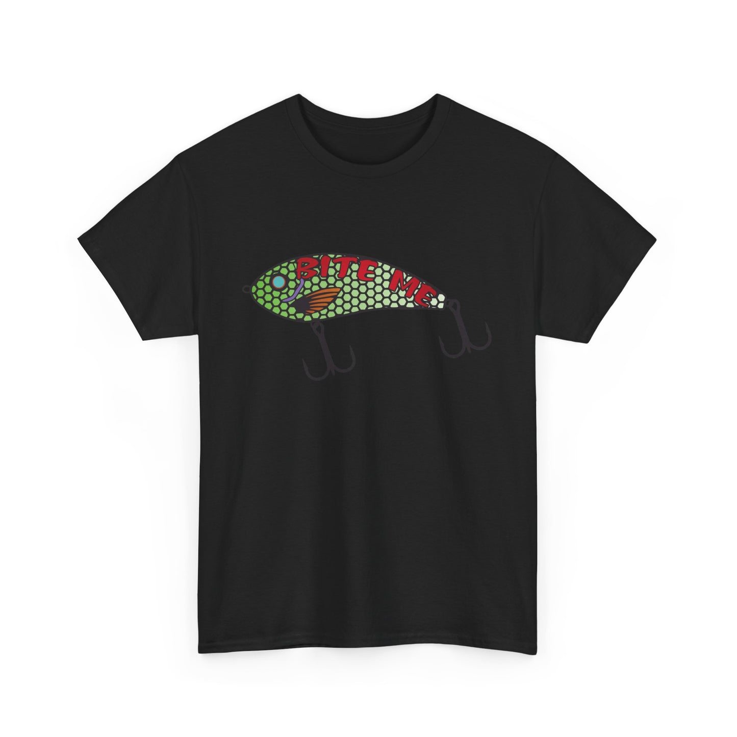 Bite Me Fish Lure. Heavy Cotton T-Shirt