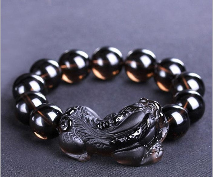 Kaiguang Natural Ice Species Black Anthracite Raspberry Bracelet