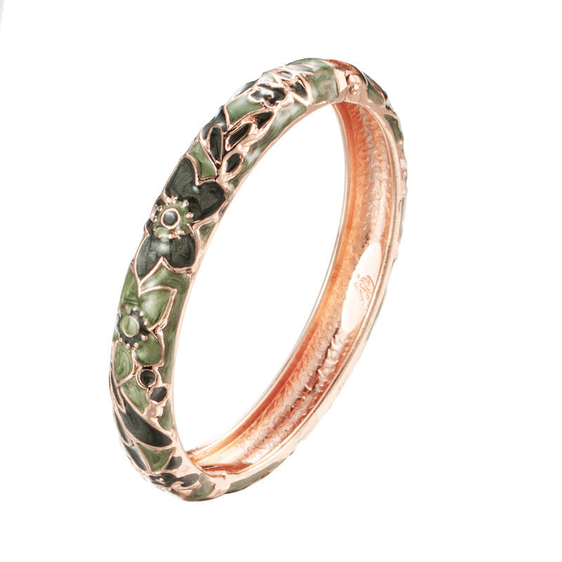 Vintage Carved Flower Bracelet