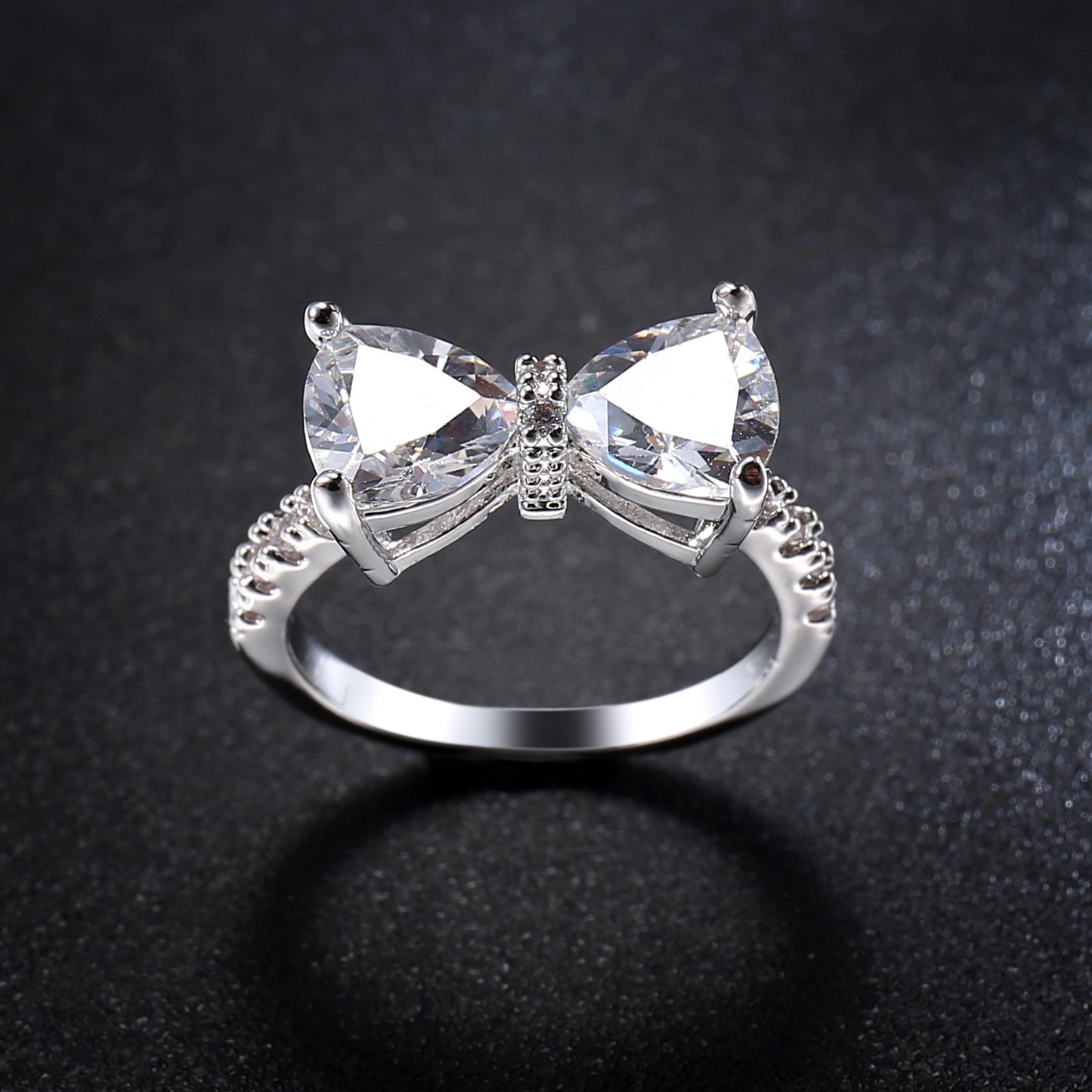 Japanese Zircon Bow Ring