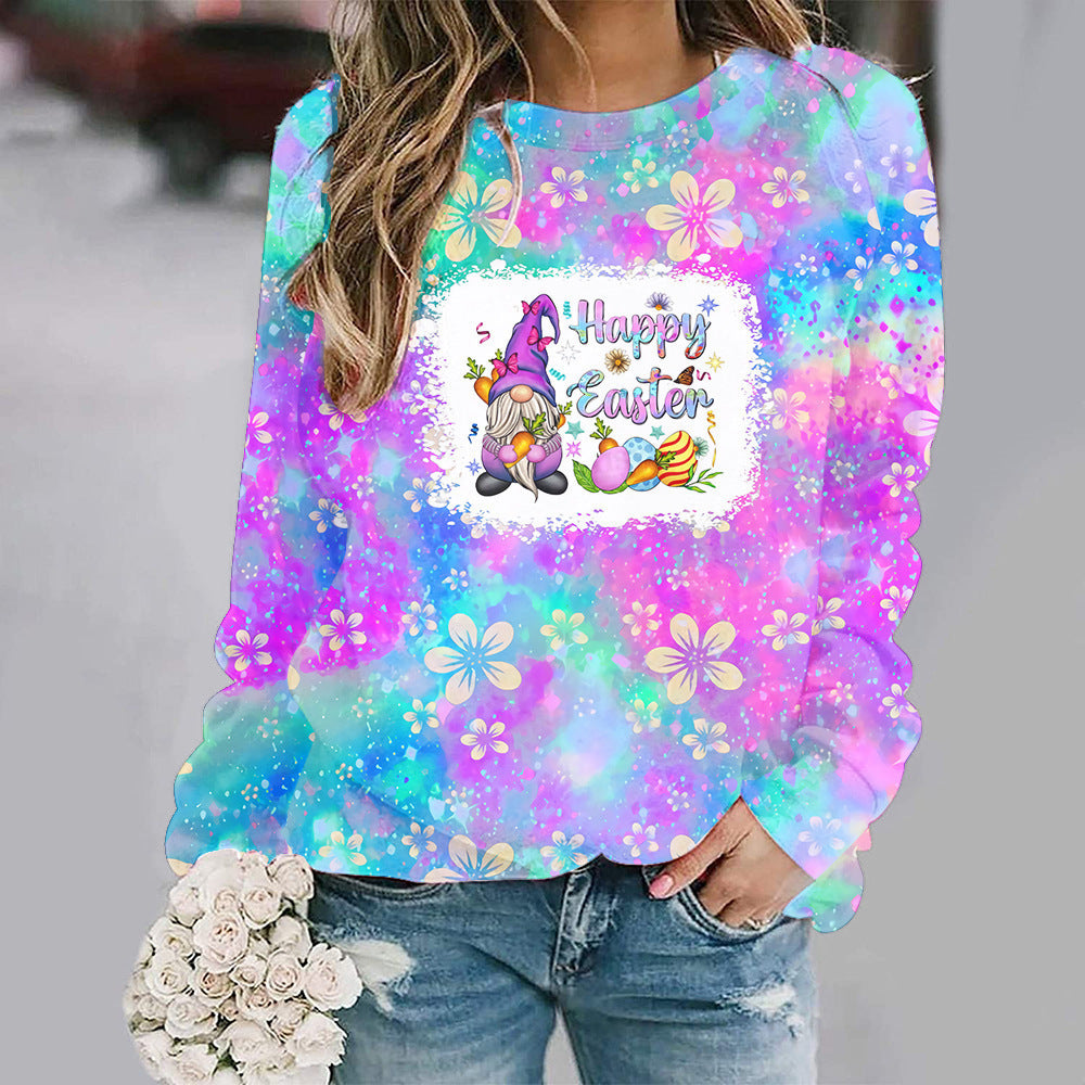 Women's Bunny Print Long Sleeve T Shirt