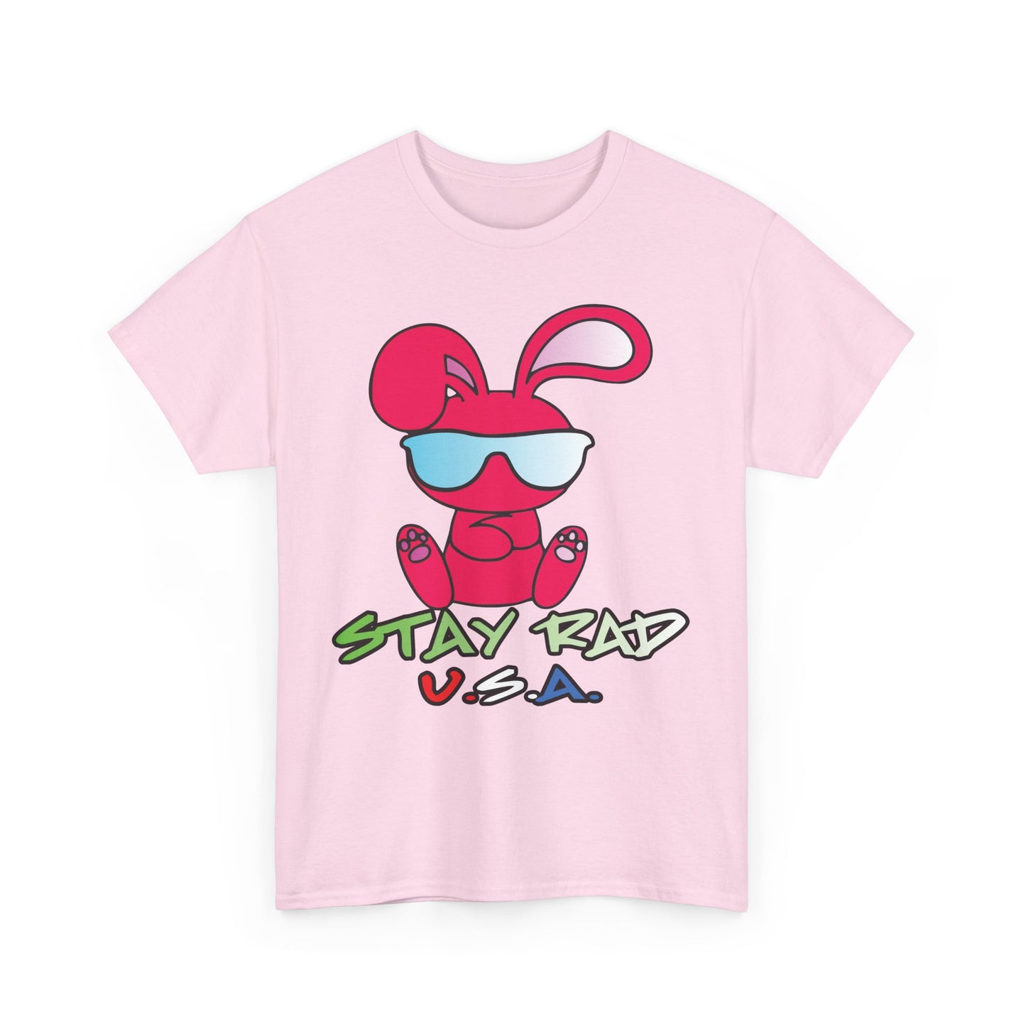 Stay Rad USA Bunny. Heavy Cotton T-Shirt