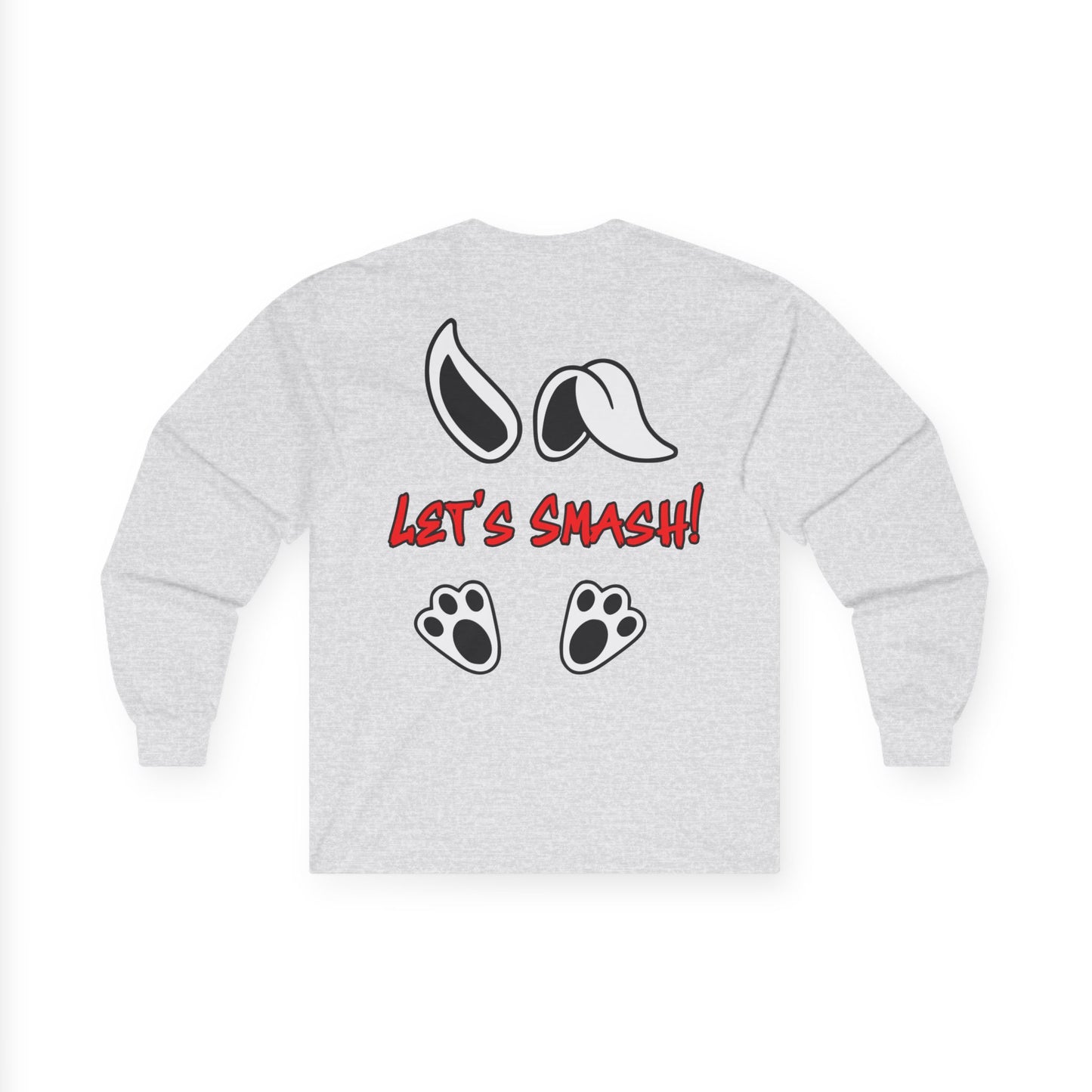 Let's Smash!, Rad Moto Bunny, Unisex Long Sleeve Tee - Bold Graphic T-Shirt for Motorcycle Enthusiasts