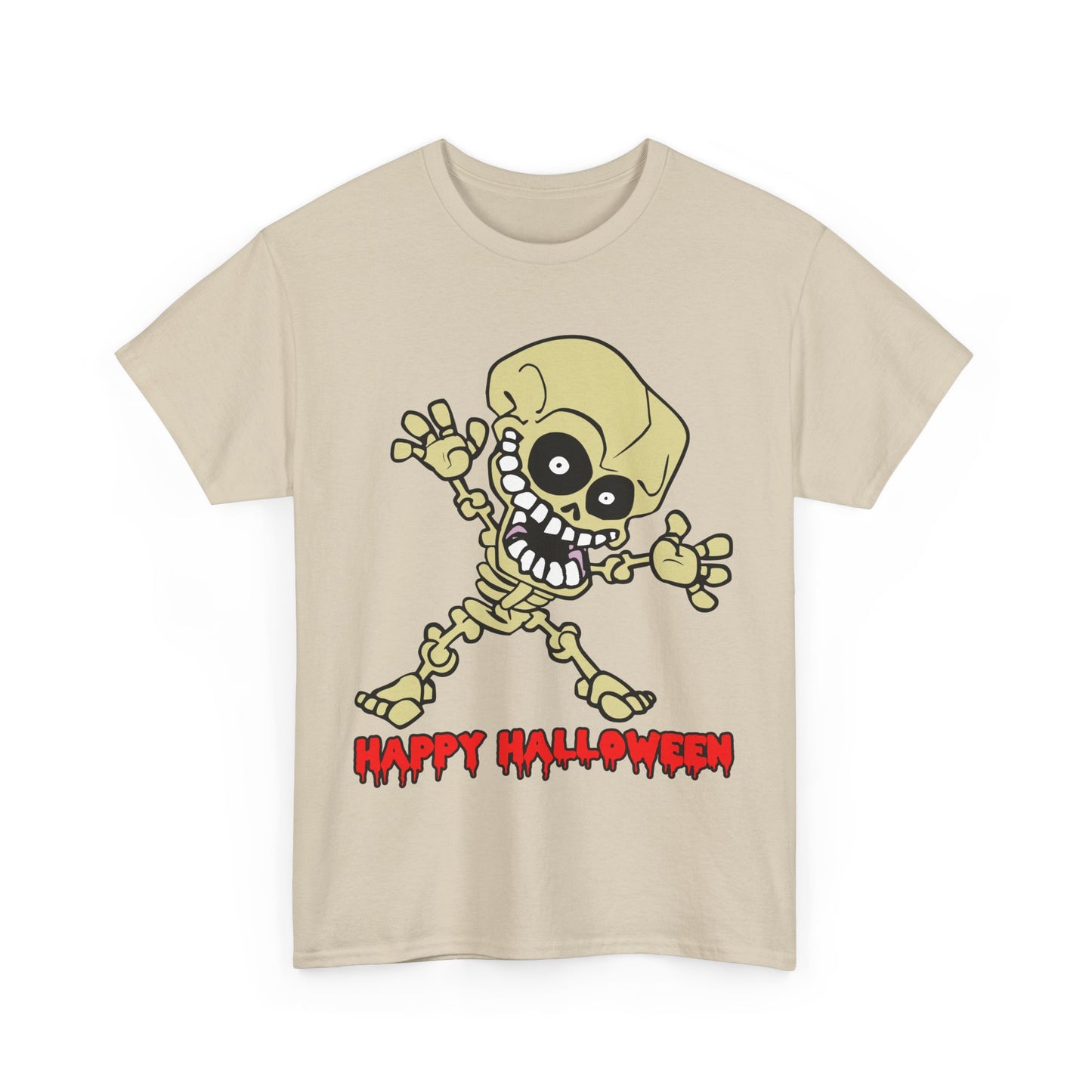 Happy Halloween Skeleton. Heavy Cotton T-Shirt