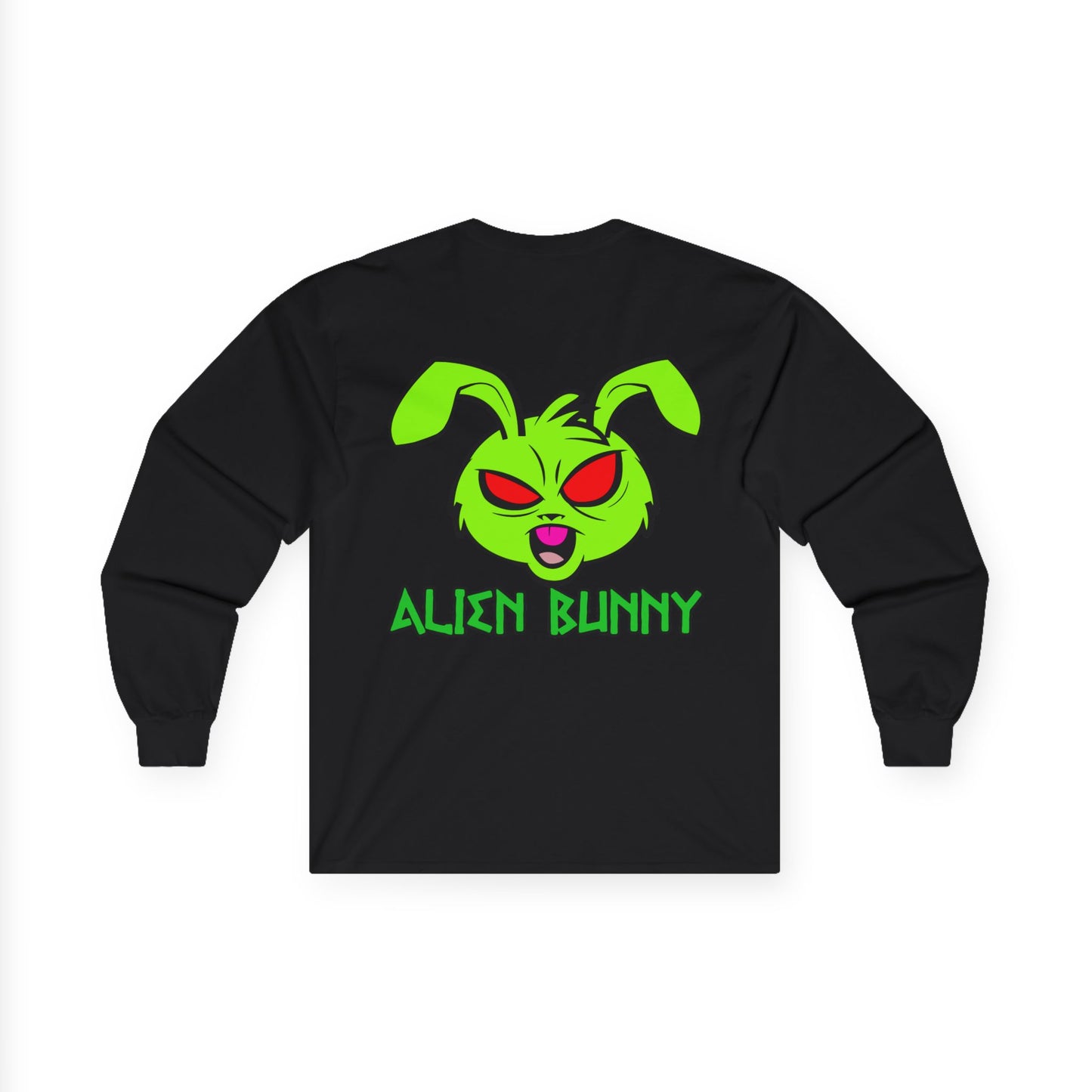 Alien Bunny, Rad Moto Bunny, Unisex Long Sleeve Tee - Bold Graphic T-Shirt for Motorcycle Enthusiasts