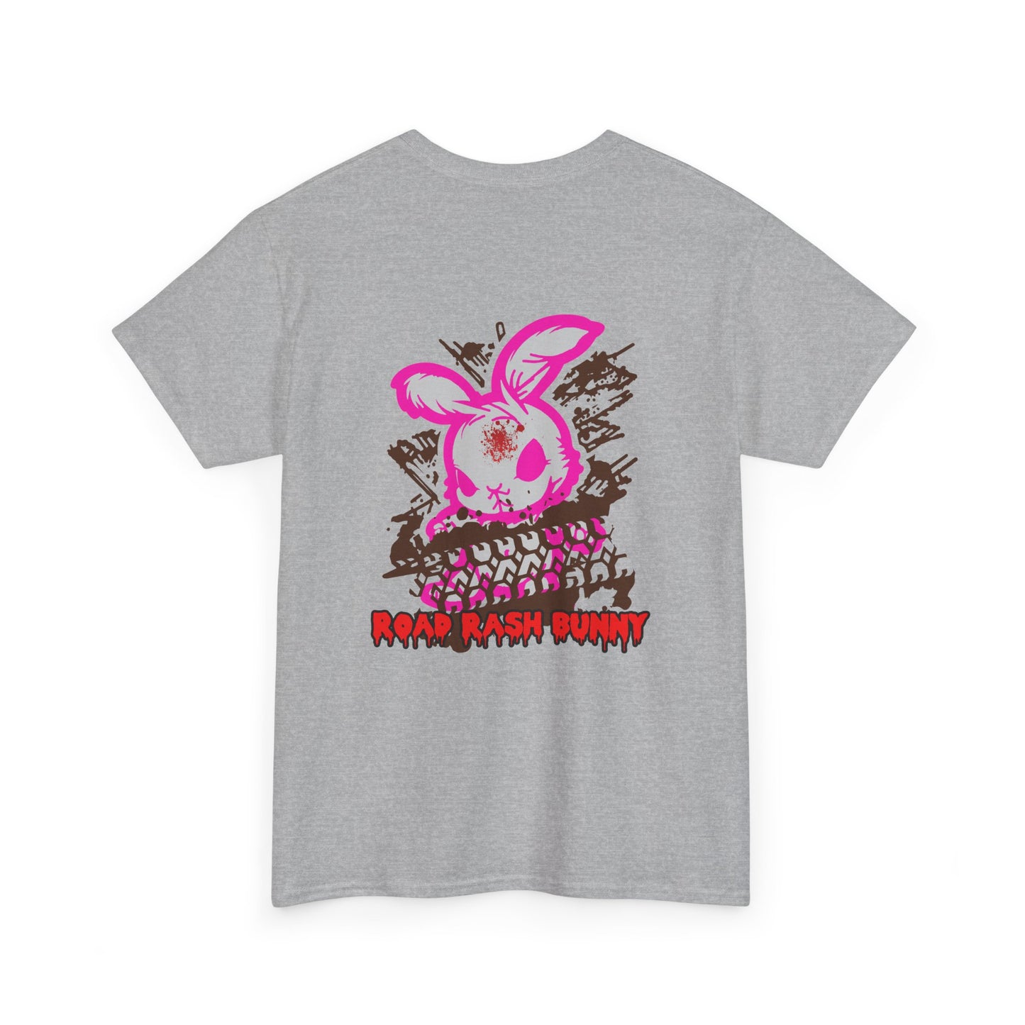 Road Rash Bunny, Rad Moto Bunny, Heavy Cotton T-Shirt
