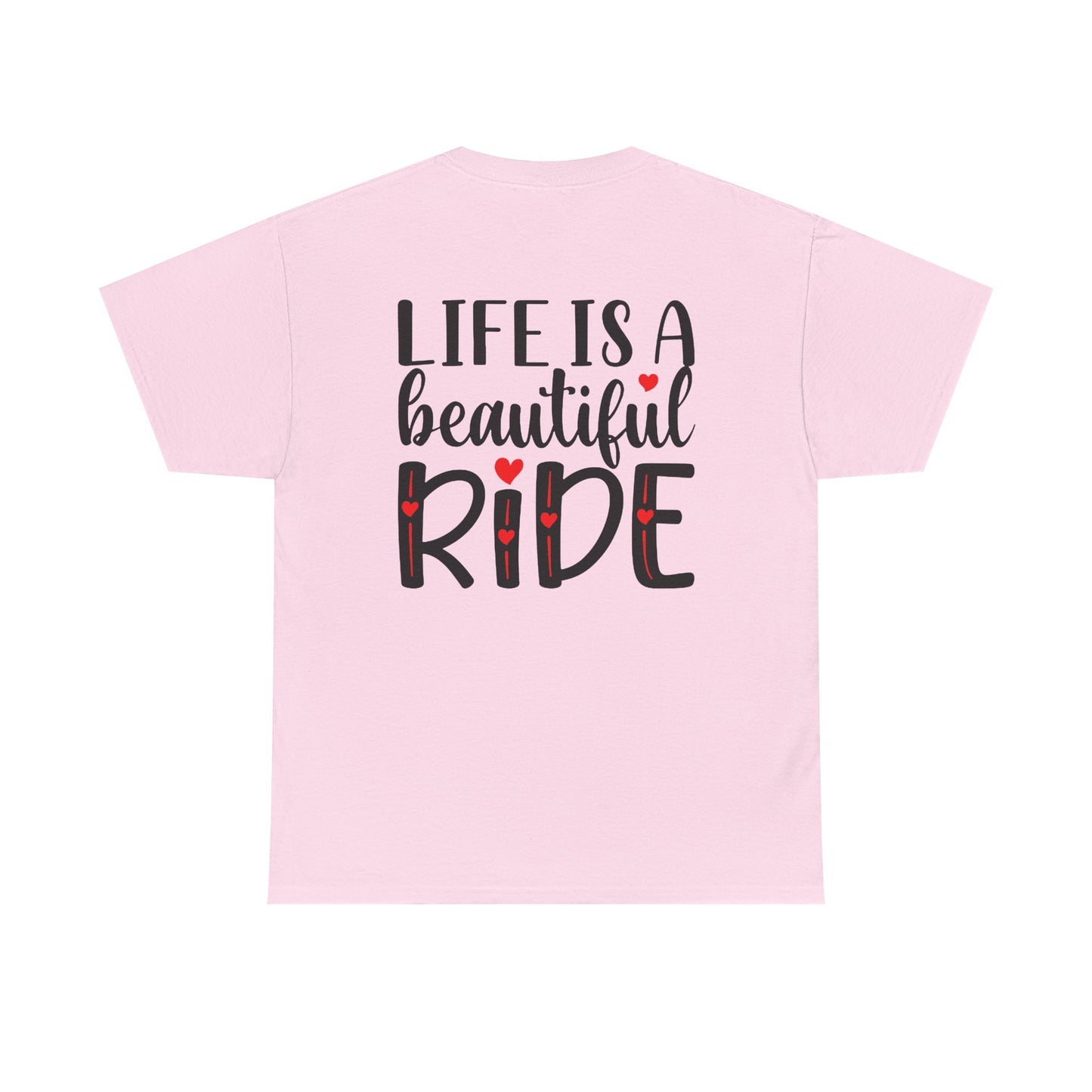 Life is a Beautiful Ride, Rad Moto Bunny, Heavy Cotton T-Shirt